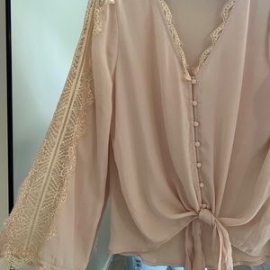Entro Silk Bell Sleeve Blouse